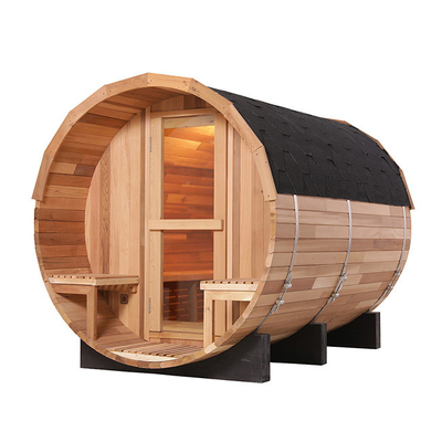 Sala vermelha 180x240cm de Canadá Cedar Wood Outdoor Barrel Sauna
