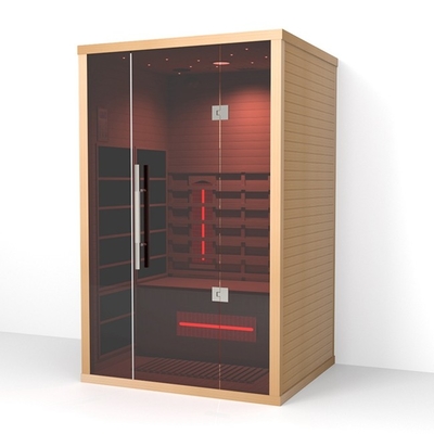 Sauna infravermelha interna para 2 pessoas de cicuta/cedro vermelho para casa