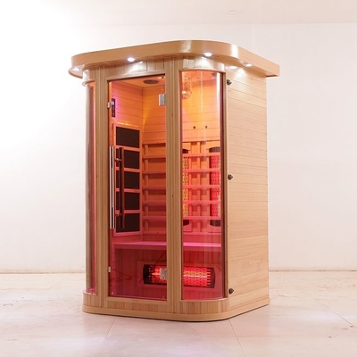 pessoa infravermelha da sala 2 da sauna da casa do espectro completo interno da madeira maciça 1750W