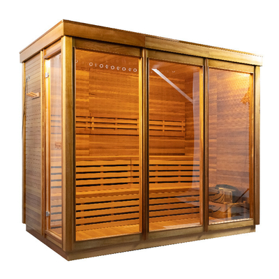 Moderno 220V 6KW fogão aquecedor Sauna de vapor Sala com luz LED 0-99 MIN Tempo Temperatura 15~90.C