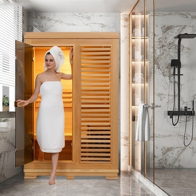 Sauna vermelha do vapor de Cedar Solid Wood Dry Heat da pessoa de SASO 2 para a casa