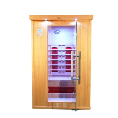 Sala elétrica vermelha da sauna de Cedar Wooden Pure Infrared Home para a aptidão do corpo