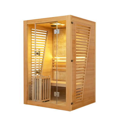 Sauna de madeira do vapor 2 tradicionais internos do tamanho da pessoa
