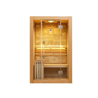 Sauna de madeira do vapor 2 tradicionais internos do tamanho da pessoa