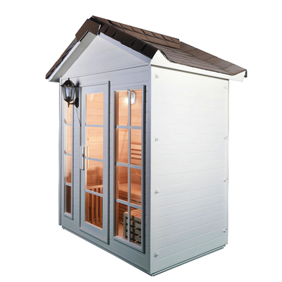 Madeira maciça Cedar Steam Sauna Room vermelho 1 pessoa com o fogão 6KW