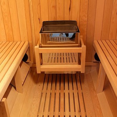Aquece acima a sala exterior 6 - 8 a pessoa 6000W da sauna do tambor rápido da madeira maciça