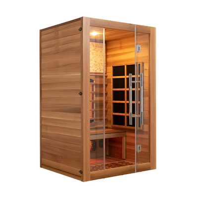 Sala completa da sauna de Heater Red Cedar Far Infrared do espectro para a pessoa 2 interna