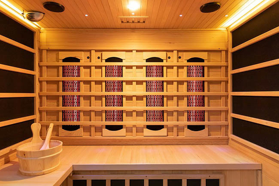 OEM combinado infravermelho da sala de vapor da sauna da multi madeira maciça das pessoas aceitável