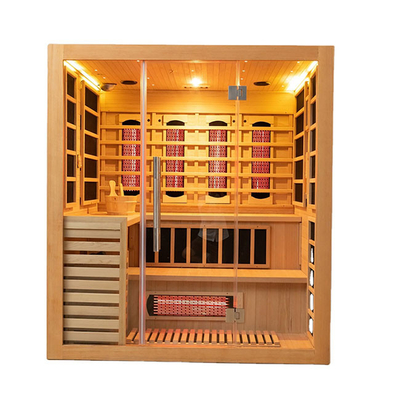 OEM combinado infravermelho da sala de vapor da sauna da multi madeira maciça das pessoas aceitável