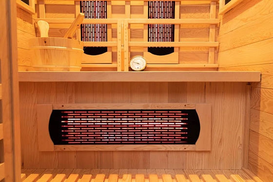Infravermelho do sistema e sala dobro da sauna da madeira do vapor para o uso da família