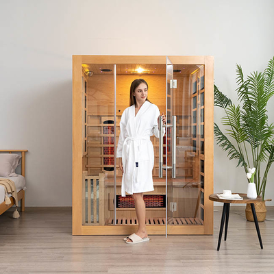 2700W casa Cedar Ozone Far Infrared Sauna vermelho para o corpo do emagrecimento