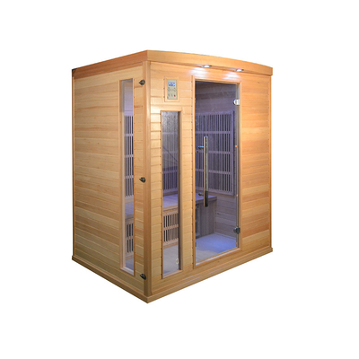Sauna infravermelha distante seca da madeira maciça da cicuta para o tamanho da pessoa da casa 3