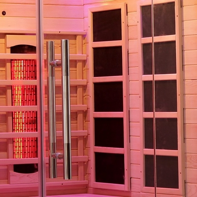 sauna infravermelha da pessoa da madeira maciça 2 da cicuta 1750W para a casa interna