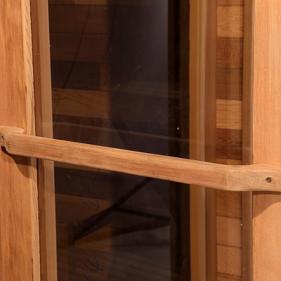 Sala vermelha de Cedar Wooden Outdoor Cube Sauna de 8 pessoas com fogão elétrico