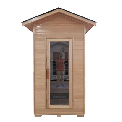 Sala exterior de madeira contínua moderna da sauna para 1 pessoa