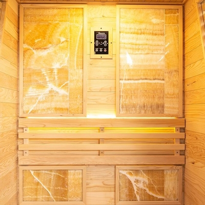 Sauna a vapor interna tradicional de madeira de cedro vermelho para 2 pessoas