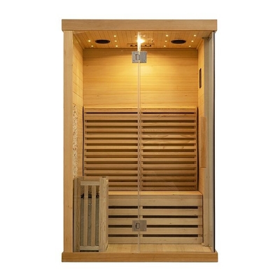 Sauna a vapor tradicional interior de madeira de cedro vermelho do Canadá para 2 pessoas para casa