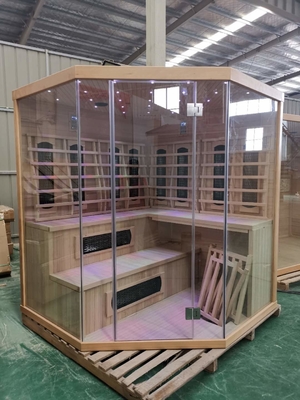 Sauna infravermelha para 4 pessoas e sala de vapor combinada interna