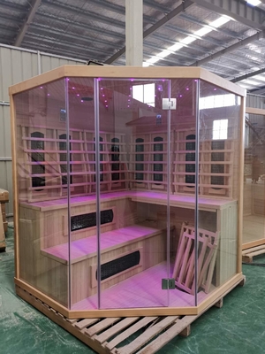 Sauna infravermelha para 4 pessoas e sala de vapor combinada interna