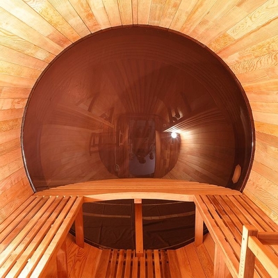 Barril de Madeira com Janela Panorâmica a Vapor ao Ar Livre Sauna com Fogão Elétrico