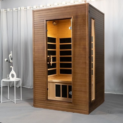 Painel interno Heater Far Infrared Sauna Room do carbono da madeira maciça para a pessoa 2