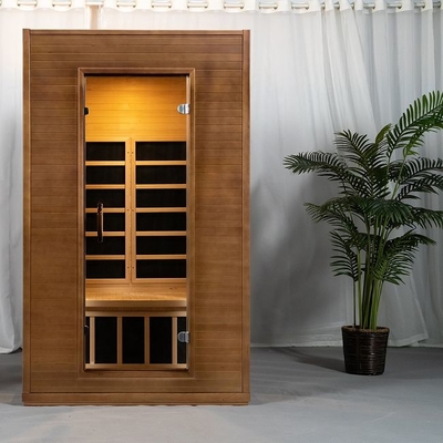 Painel interno Heater Far Infrared Sauna Room do carbono da madeira maciça para a pessoa 2