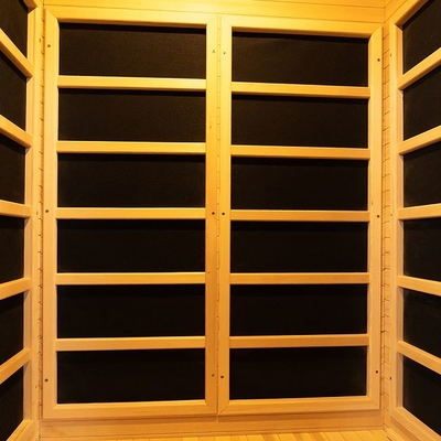 Sala de sauna em casa de madeira retangular com aquecedor de cerâmica vidro temperado 0-60 Minuto Timer
