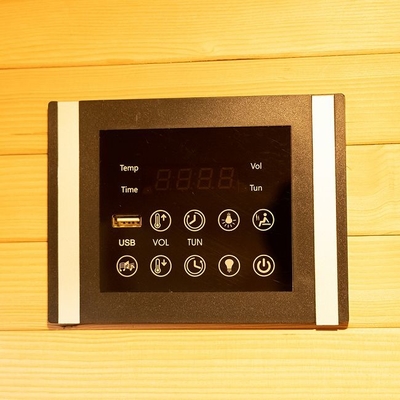 Sala de sauna em casa de madeira retangular com aquecedor de cerâmica vidro temperado 0-60 Minuto Timer