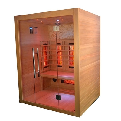 Da casa de madeira completa interna do espectro de 3 pessoas sala seca da sauna na cicuta