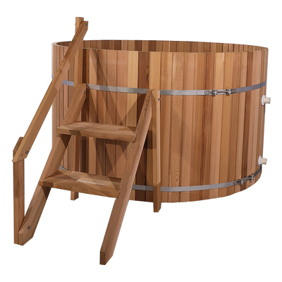 3-4 banheira de hidromassagem ateada fogo Cedar Pine Thermowood Wooden Wood vermelha exterior da pessoa com o fogão ardente de madeira externo