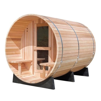 Sala tradicional de Heater Outdoor Wooden Barrel Sauna do vapor com patamar