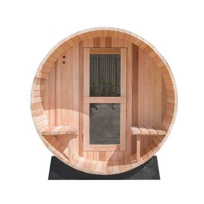 Sala tradicional de Heater Outdoor Wooden Barrel Sauna do vapor com patamar