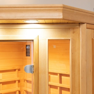Projeto moderno da sala infravermelha vermelha da sauna de Cedar Wood Indoor Ceramic Heater