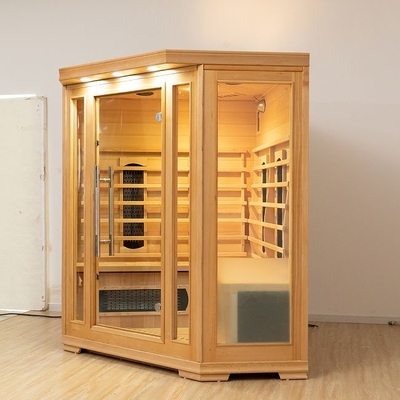 Projeto moderno da sala infravermelha vermelha da sauna de Cedar Wood Indoor Ceramic Heater