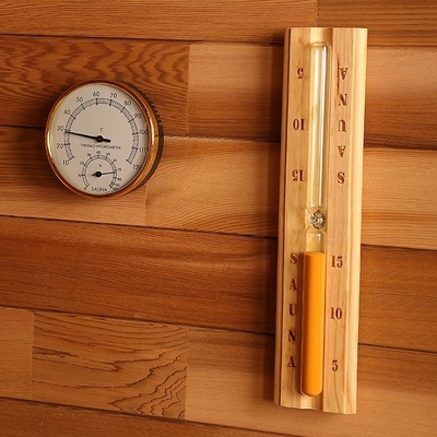 Cedar Steam Sauna Rounded Square rústico exterior com telhado da telha do betume