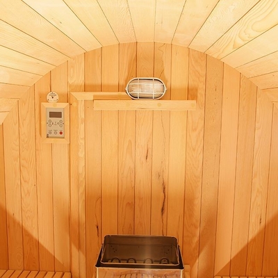 Pessoa exterior da sauna 6 do tambor do vapor de Commerical Tradtional da casa de madeira da cicuta