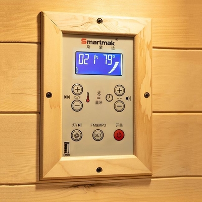 Pequeno de madeira da sauna infravermelha canadense luxuosa da casa da pessoa da cicuta 1 da madeira maciça