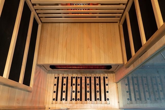 Pequeno de madeira da sauna infravermelha canadense luxuosa da casa da pessoa da cicuta 1 da madeira maciça