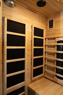 Baixo EMF da sauna infravermelha interna de madeira da pessoa 1750W 2