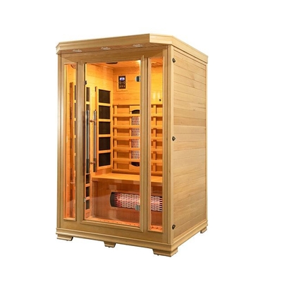 Baixo EMF da sauna infravermelha interna de madeira da pessoa 1750W 2