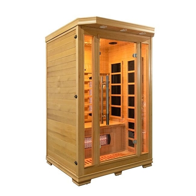 Baixo EMF da sauna infravermelha interna de madeira da pessoa 1750W 2