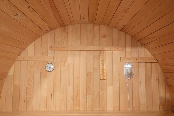 Sauna exterior do tambor do grande vapor tradicional da madeira maciça com o fogão 6KW