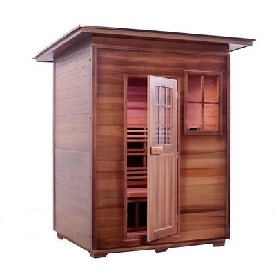 ODM exterior vermelho canadense da sauna de Cedar Carbon Heater Far Infrared da madeira maciça