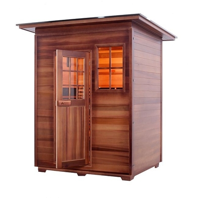 ODM exterior vermelho canadense da sauna de Cedar Carbon Heater Far Infrared da madeira maciça