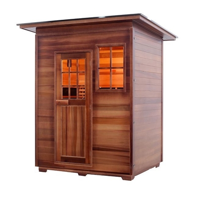 ODM exterior vermelho canadense da sauna de Cedar Carbon Heater Far Infrared da madeira maciça