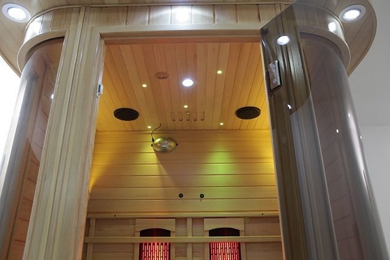 pessoa infravermelha da sala 2 da sauna da casa do espectro completo interno da madeira maciça 1750W