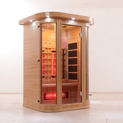 pessoa infravermelha da sala 2 da sauna da casa do espectro completo interno da madeira maciça 1750W