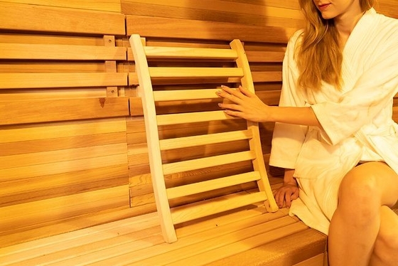 Sistema de Música Bluetooth Sauna Seca ao Ar Livre Relaxamento e Saúde com Porta de Vidro Temperado