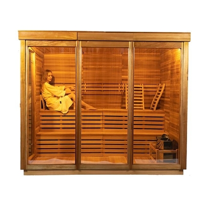 Sauna seca exterior de madeira do OEM &amp; do ODM com o fogão 9KW elétrico