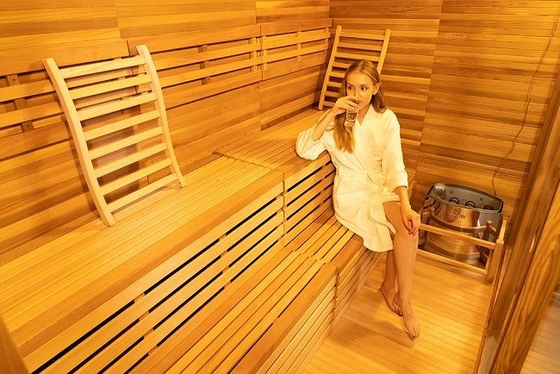 Sauna seca exterior de madeira do OEM &amp; do ODM com o fogão 9KW elétrico